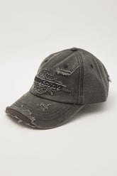 Eternal Distressed Dad Cap Washed Black