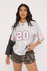 Zenon V Neck Jersey Silver